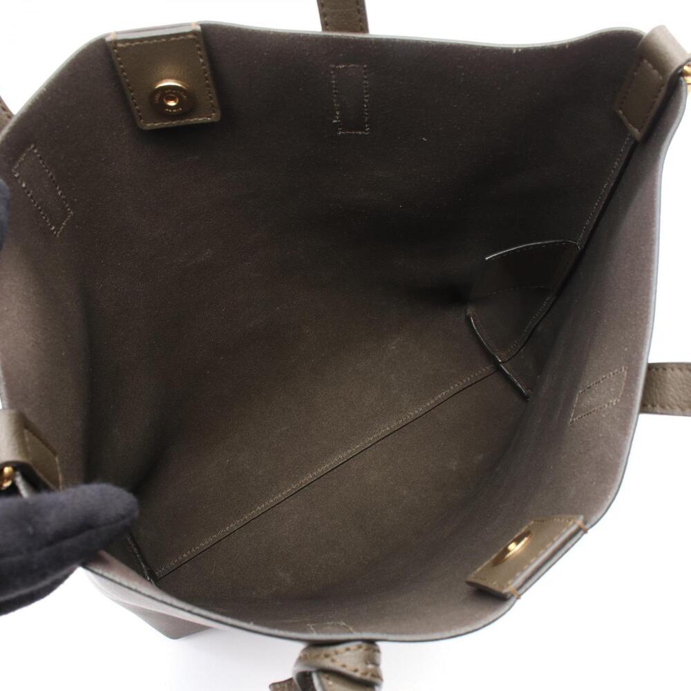 Saint Laurent Toy Shopping Tote Bag Leather Khaki Green - Picture 3 of 6